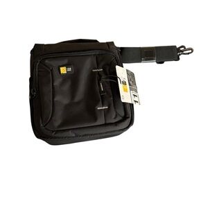 Black Camera Bag with Adjustable Strap and Durable Fabric